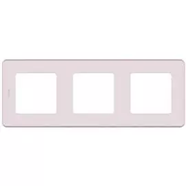 Рамка Legrand 673954 Inspiria розовая - 3 поста