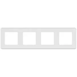 Рамка Legrand 673960 Inspiria белая - 4 поста