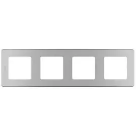 Рамка Legrand 673962 Inspiria алюминий - 4 поста