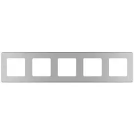 Рамка Legrand 673972 Inspiria алюминий - 5 постов