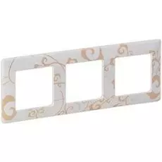 Рамка Legrand 754103 Valena LIFE, 3-ая, ампир белая