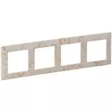 Рамка Legrand 754104 Valena LIFE, 4-ая, ампир белая
