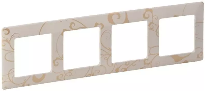 Рамка Legrand 754114 Valena LIFE, 4-ая, ампир бежевая
