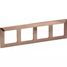Рамка Legrand 754164 Valena LIFE, 4-ая, медь