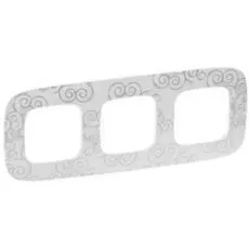 Рамка Legrand 754343 Valena ALLURE, 3-ая, нарцисс хром