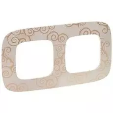 Рамка Legrand 754352 Valena ALLURE, 2-ая, нарцисс золото