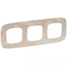 Рамка Legrand 754353 Valena ALLURE, 3-ая, нарцисс золото