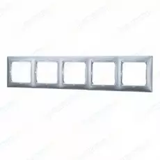 Рамка Legrand 770155 Valena 5 постов горизонтальная, IP20 (алюминий)
