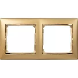 Рамка Legrand 770302 Valena CLASSIC - 2 поста, матовое золото