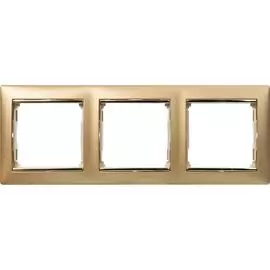 Рамка Legrand 770303 Valena CLASSIC - 3 поста, матовое золото