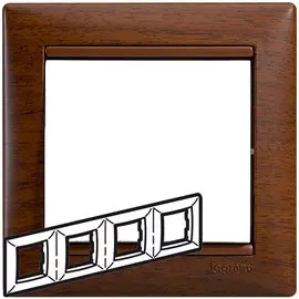 Рамка Legrand 770314 Valena CLASSIC - 4 поста, тонированное дерево