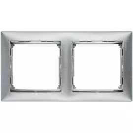 Рамка Legrand 770332 Valena CLASSIC - 2 поста, алюминий матовый
