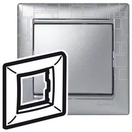 Рамка Legrand 770341 Valena CLASSIC - 1 пост, алюминий модерн