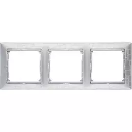 Рамка Legrand 770343 Valena CLASSIC - 3 поста, алюминий модерн
