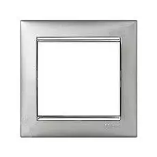 Рамка Legrand 770351 Valena CLASSIC - 1 пост -алюминий/серебряный штрих