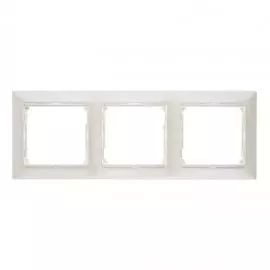 Рамка Legrand 770473 Valena CLASSIC - 3 поста, вертикальный и горизонтальный монтаж, жемчужный