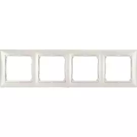 Рамка Legrand 770474 Valena CLASSIC - 4 поста, вертикальный и горизонтальный, жемчужный