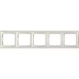 Рамка Legrand 770475 Valena CLASSIC - 5 постов, вертикальный и горизонтальный, жемчужный