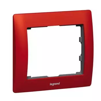 Рамка Legrand 771901 Galea Life - 1 пост, металлическая, цвет: "Магический красный"