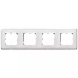 Рамка Legrand 773654 Cariva - 4 поста, горизонтальный/вертикальный монтаж, белая
