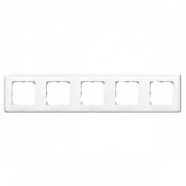 Рамка Legrand 773655 Cariva - 5 постов, горизонтальный/вертикальный монтаж, белая