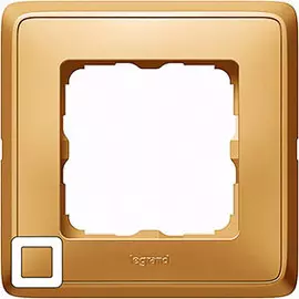 Рамка Legrand 773661 Cariva - 1 пост, матовое золото