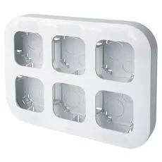 Рамка Legrand 782296 накл.монтажа 6 постов (белая)