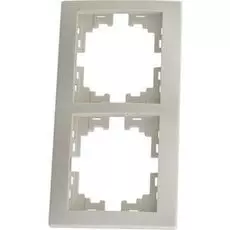 Рамка Lezard 701-1000-152 Мира верт. метал. сер.