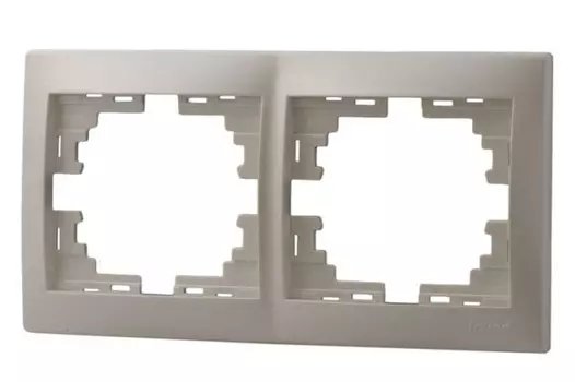Рамка Lezard 701-3000-147 Mira 2-м горизонт. жемчуж./бел. перламутр.