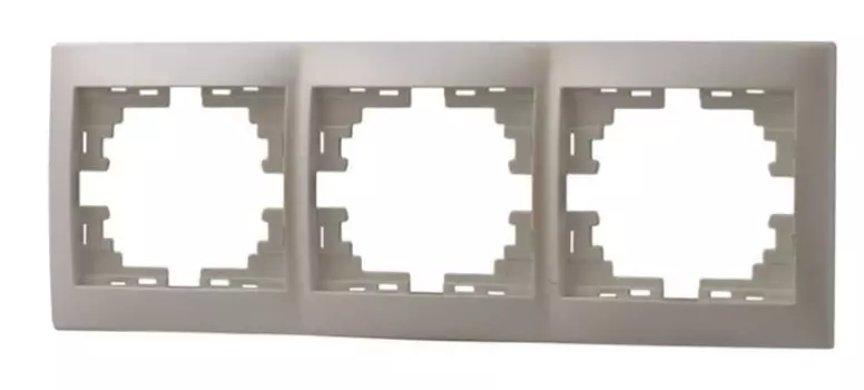 Рамка Lezard 701-3000-148 Mira 3-м горизонт. жемчуж./бел. перламутр.