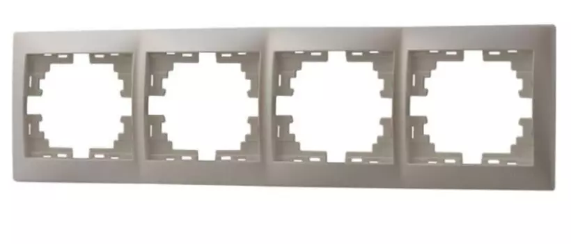 Рамка Lezard 701-3000-149 Mira 4-м горизонт. жемчуж./бел. перламутр.