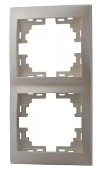 Рамка Lezard 701-3000-152 Mira 2-м вертикал. жемчуж./бел. перламутр.