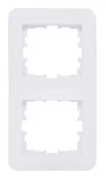 Рамка Lezard 742-0200-152 VESNA 2-местн. вертик. бел.