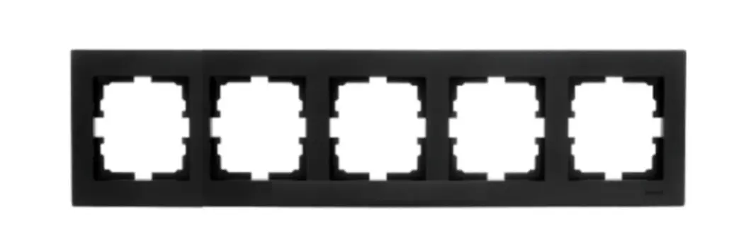Рамка Lezard 742-4200-150 VESNA 5-местн. горизонт. черн. бархат