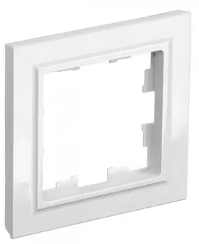 Рамка одинарная IEK BR-M12-12-K01 BRITE РУ-1-Бр Белый/Белый