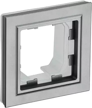 Рамка одинарная IEK BR-M12-44-K46 BRITE IP44 РУ-1-БрС-44 Сталь