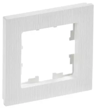Рамка одинарная IEK BR-M12-51-K01 BRITE РУ-1-Бр Белый рифленый