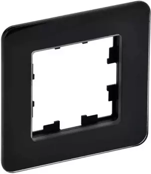 Рамка одинарная IEK BR-M12-G-41-K02 BRITE РУ-1-2-Бр Стекло Черный RE