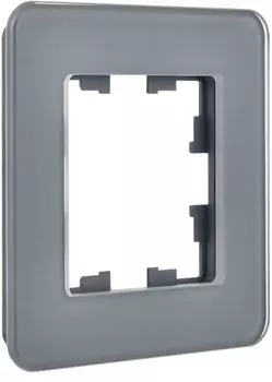 Рамка одинарная IEK BR-M12-G-41-K53 BRITE РУ-1-2-Бр Стекло Графит RE