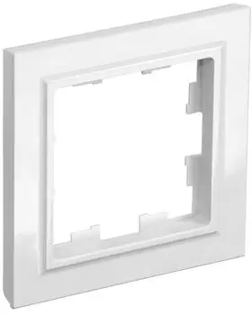 Рамка одинарная IEK BR-M12-K01-PRO BRITE РУ-1-БрБ Белый