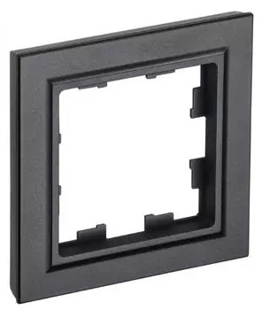 Рамка одинарная IEK BR-M12-K02 BRITE РУ-1-БрЧ Черный