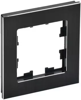 Рамка одинарная IEK BR-M12-M-K02 BRITE РУ-1-1-БрЧ Металл Черный
