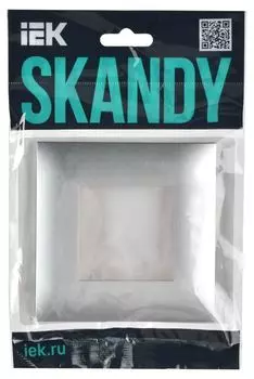 Рамка одинарная IEK SK-M12-K23 SKANDY SK-F01S Серебряный