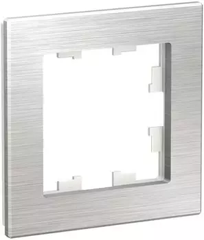 Рамка одинарная Systeme Electric ATN312101 AtlasDesign NATURE Металл серебро