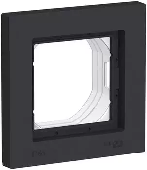 Рамка одинарная Systeme Electric ATN441001 AtlasDesign AQUA IP44 карбон