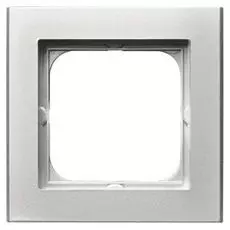 Рамка Ospel R-1R/38 одинарная, серебро матовое