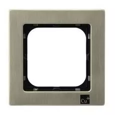 Рамка Ospel R-1RM/44 одинарная, серебро