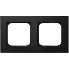 Рамка Ospel R-2R/33 двойная, черный металлик