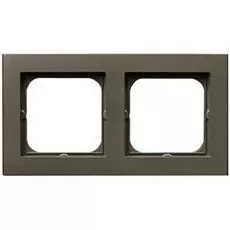 Рамка Ospel R-2R/40 двойная, шоколадный металлик
