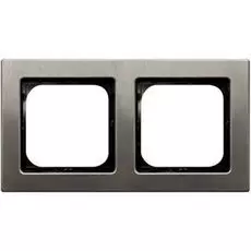 Рамка Ospel R-2RM/37 двойная, нержавеющая сталь